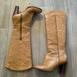DANI BLACK Retro Leather Boots made in Brazil